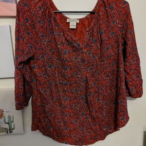 Floral patterned lucky brand shirt